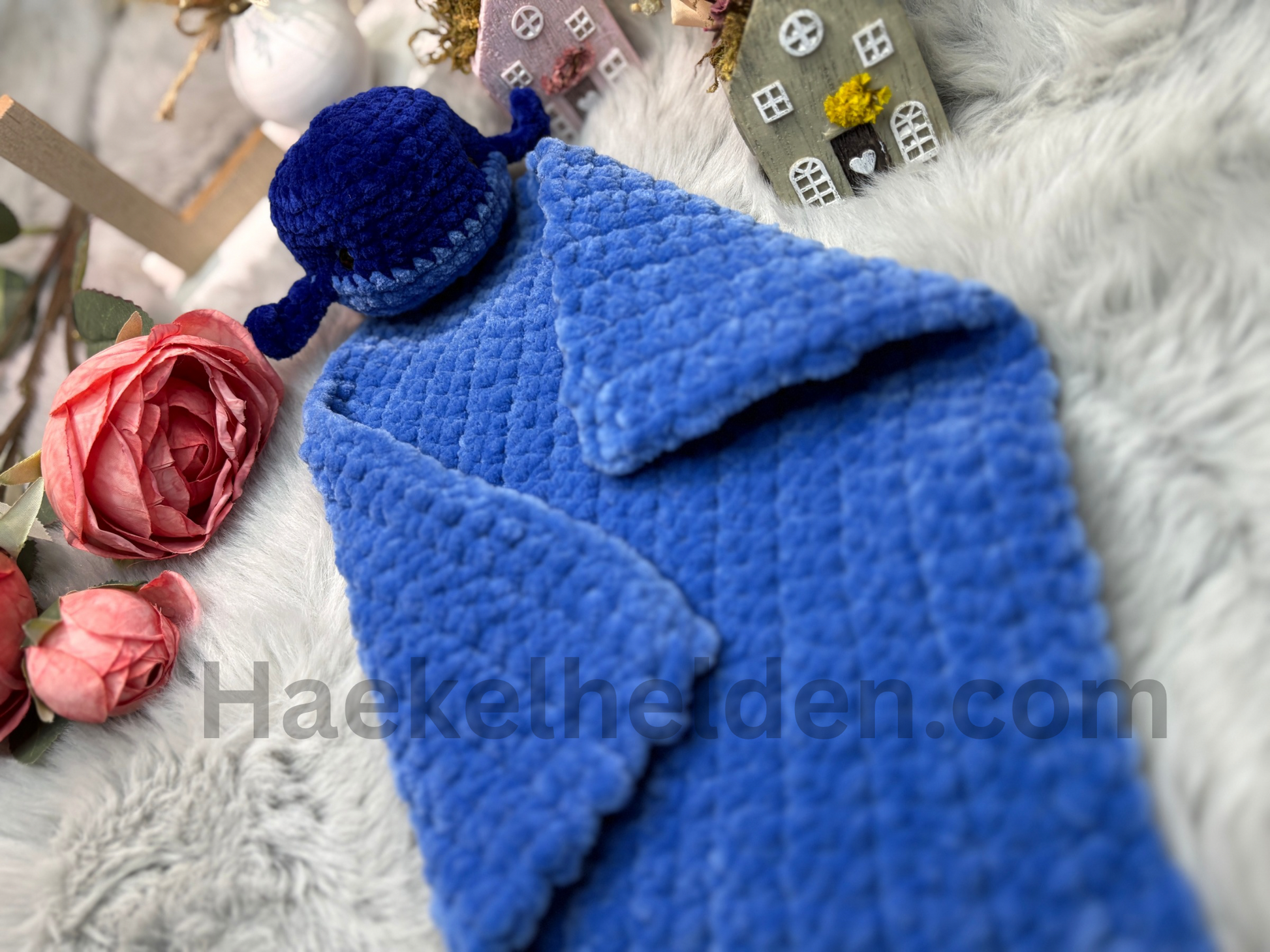 Schnuffeltuch Wal blau